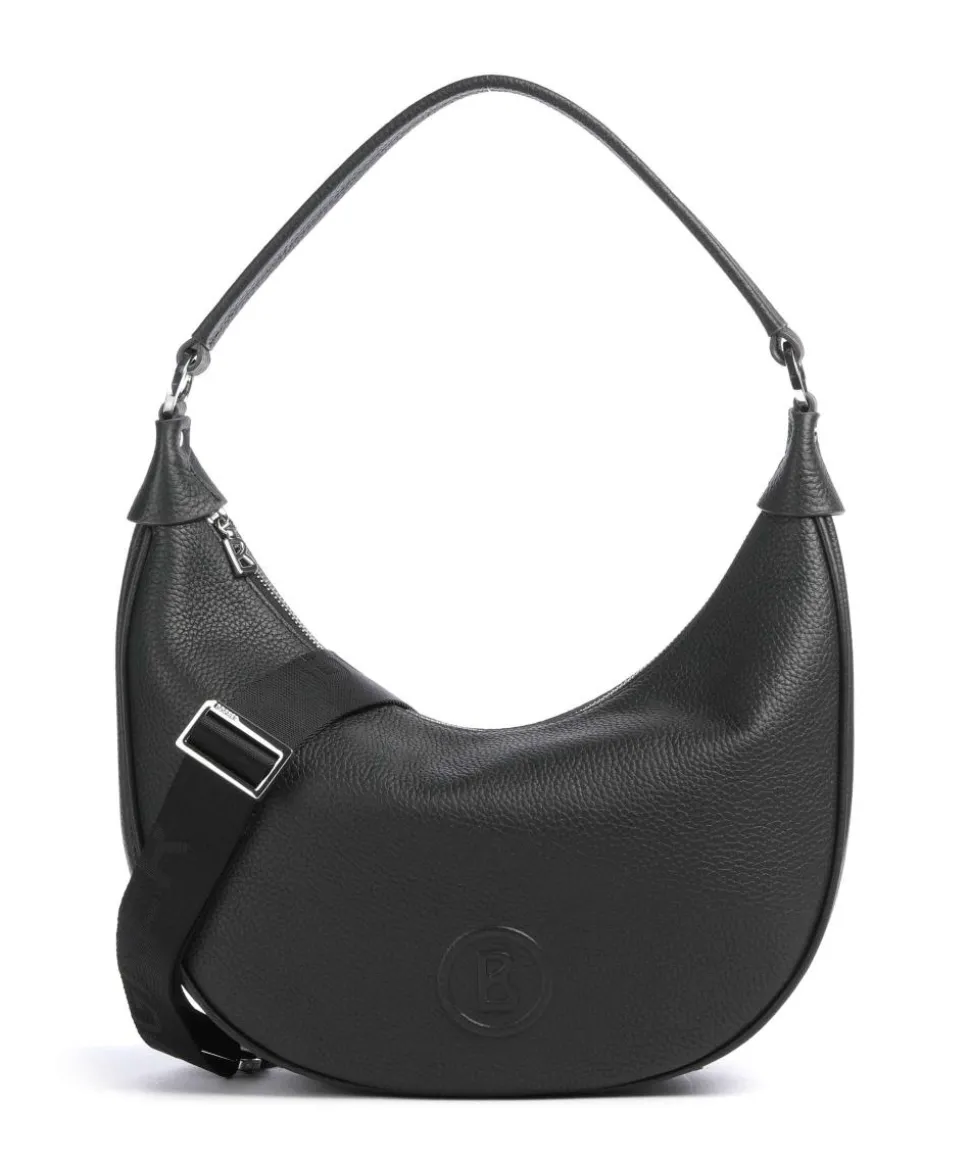 Bozen Ite Beuteltasche genarbtes Rindsleder schwarz