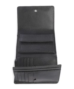 Bozen Nena RFID Geldbörse genarbtes Rindsleder schwarz