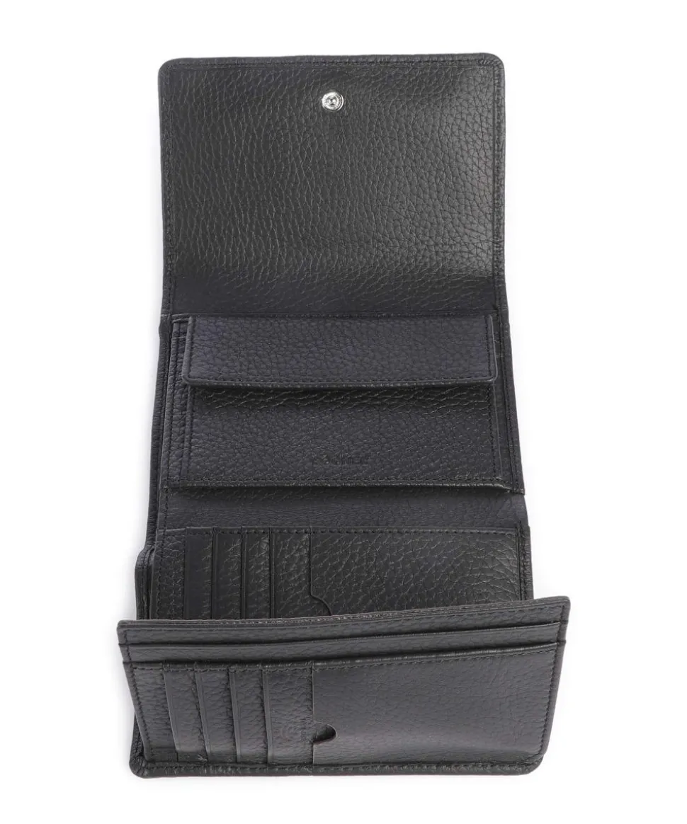 Bozen Nena RFID Geldbörse genarbtes Rindsleder schwarz