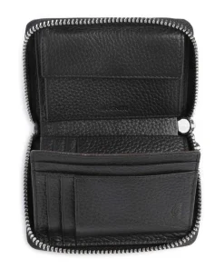 Bozen Norah RFID Geldbörse genarbtes Rindsleder schwarz