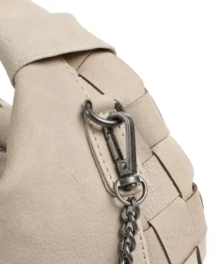 Braided Dandy Handtasche genarbtes Kalbsleder beige