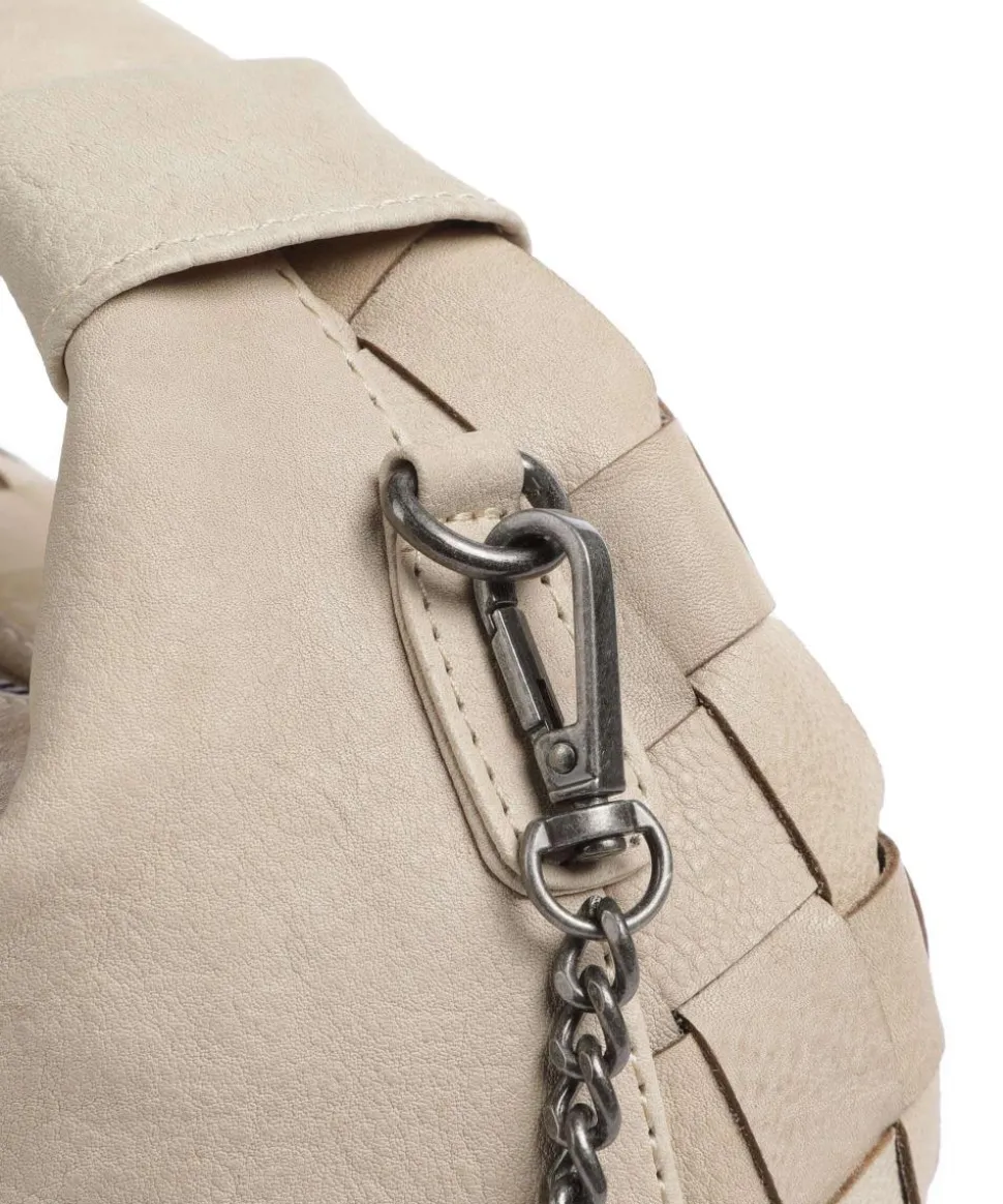 Braided Dandy Handtasche genarbtes Kalbsleder beige