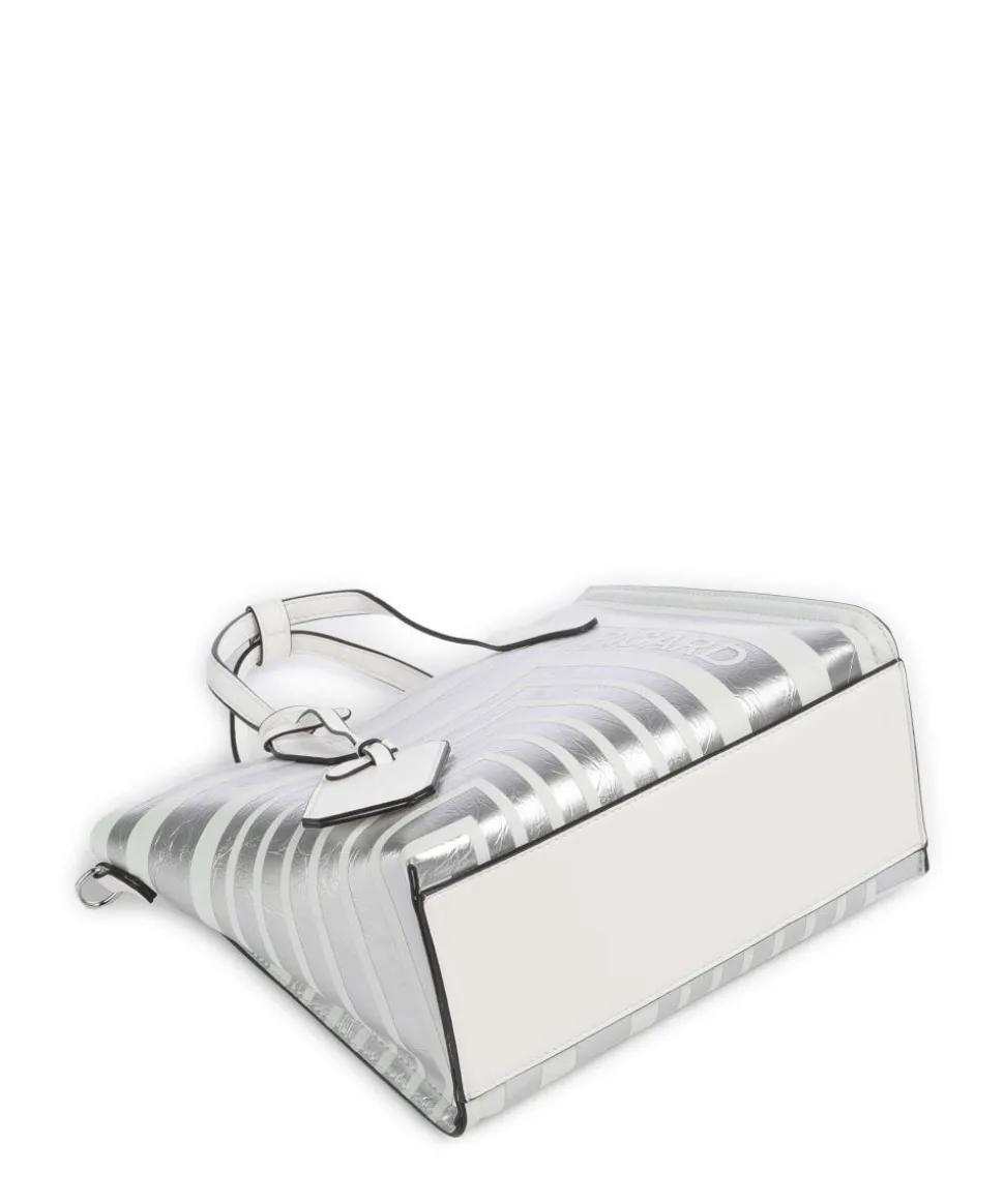 Brasilia Handtasche Lederimitat silber