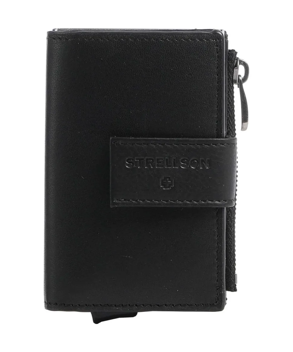 Brick Lane C-Four RFID Kreditkartenetui fein genarbtes Rindsleder schwarz