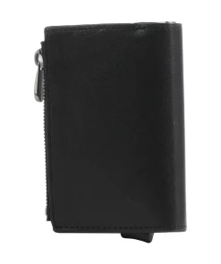 Brick Lane C-Four RFID Kreditkartenetui fein genarbtes Rindsleder schwarz