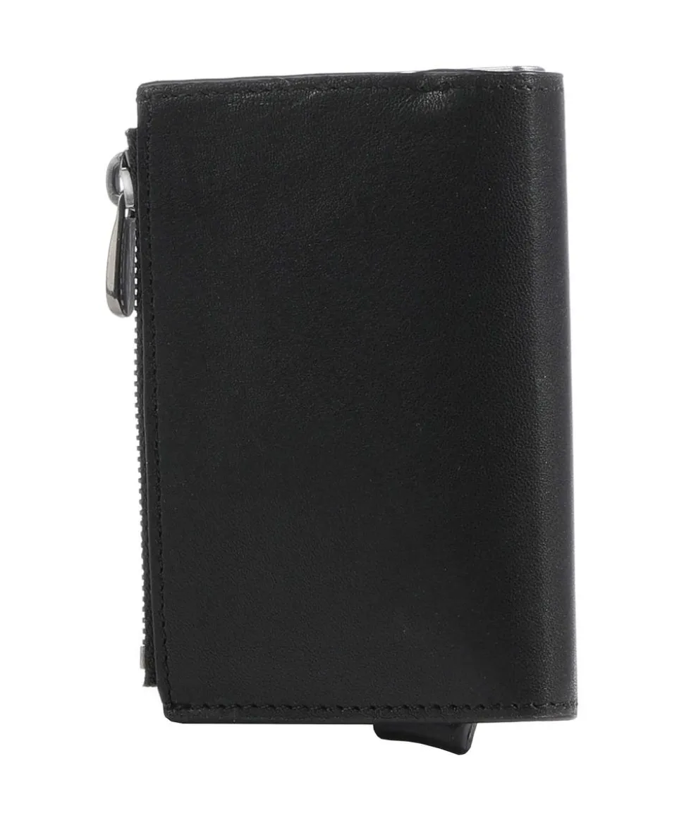 Brick Lane C-Four RFID Kreditkartenetui fein genarbtes Rindsleder schwarz