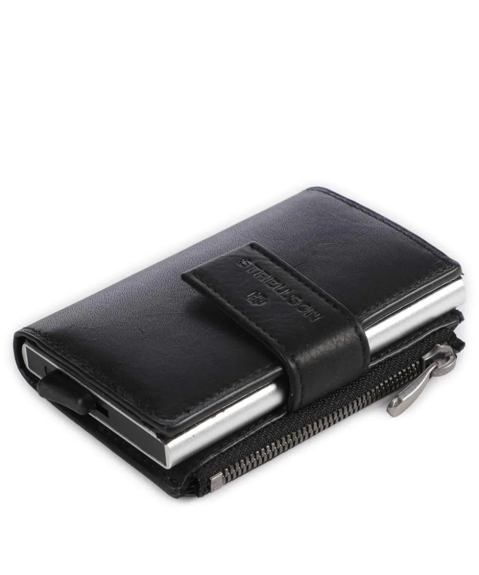 Brick Lane C-Four RFID Kreditkartenetui fein genarbtes Rindsleder schwarz