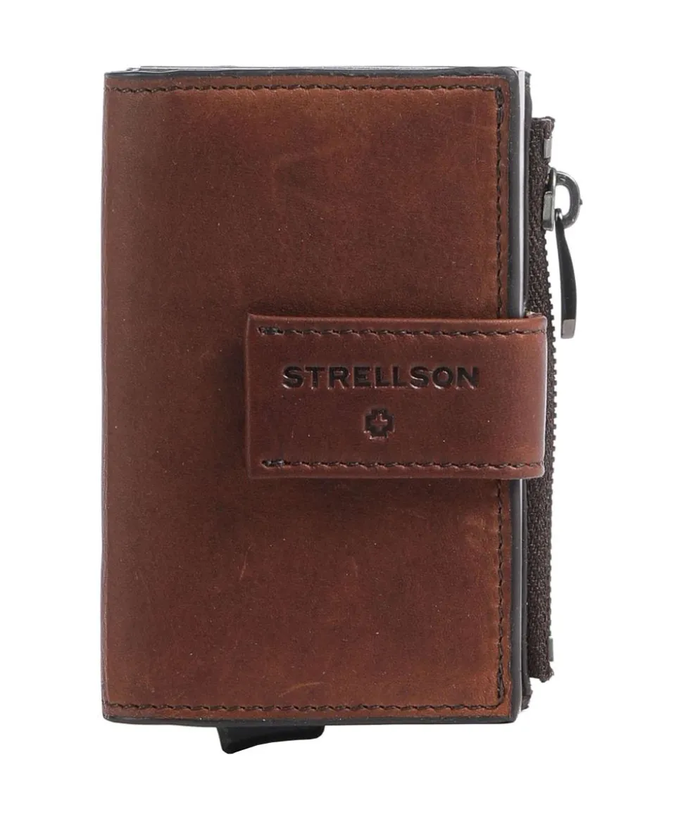 Brick Lane C-Four RFID Kreditkartenetui fein genarbtes Rindsleder dunkelbraun