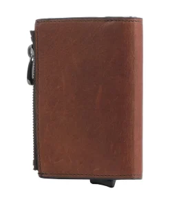 Brick Lane C-Four RFID Kreditkartenetui fein genarbtes Rindsleder dunkelbraun