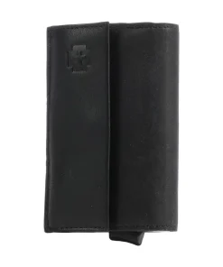 Brick Lane C-Three RFID Kreditkartenetui genarbtes Rindsleder schwarz