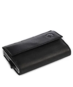 Brick Lane C-Three RFID Kreditkartenetui genarbtes Rindsleder schwarz