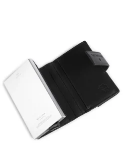 Brick Lane C-Three RFID Kreditkartenetui genarbtes Rindsleder schwarz