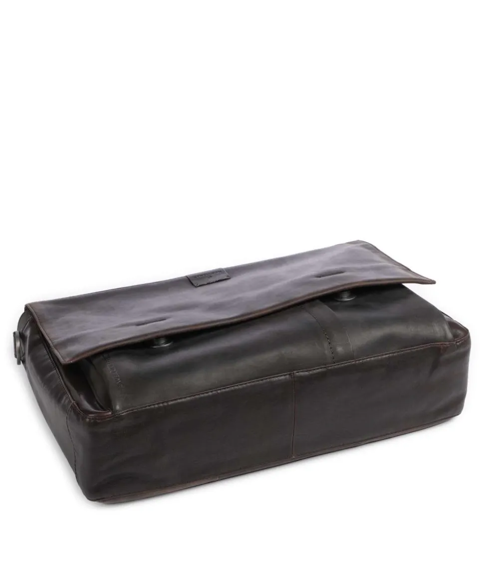 Brick Lane Jim Aktentasche 15″ Leder dunkelbraun