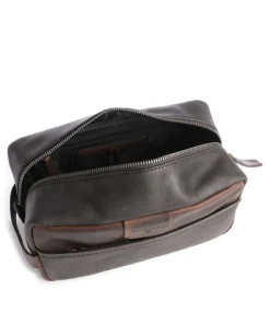 Brick Lane Kulturbeutel dunkelbraun 24 cm