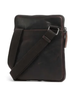 Brick Lane Umhängetasche fein genarbtes Rindsleder dunkelbraun