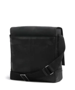 Brick Lane Umhängetasche Leder schwarz