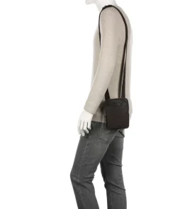 Brick Lane Umhängetasche Leder dunkelbraun