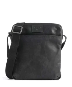 Brick Lane Umhängetasche Leder schwarz