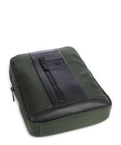 Brief 2 Umhängetasche recyceltes Nylon dunkelgrün