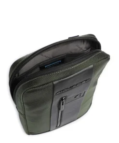 Brief 2 Umhängetasche recyceltes Nylon dunkelgrün