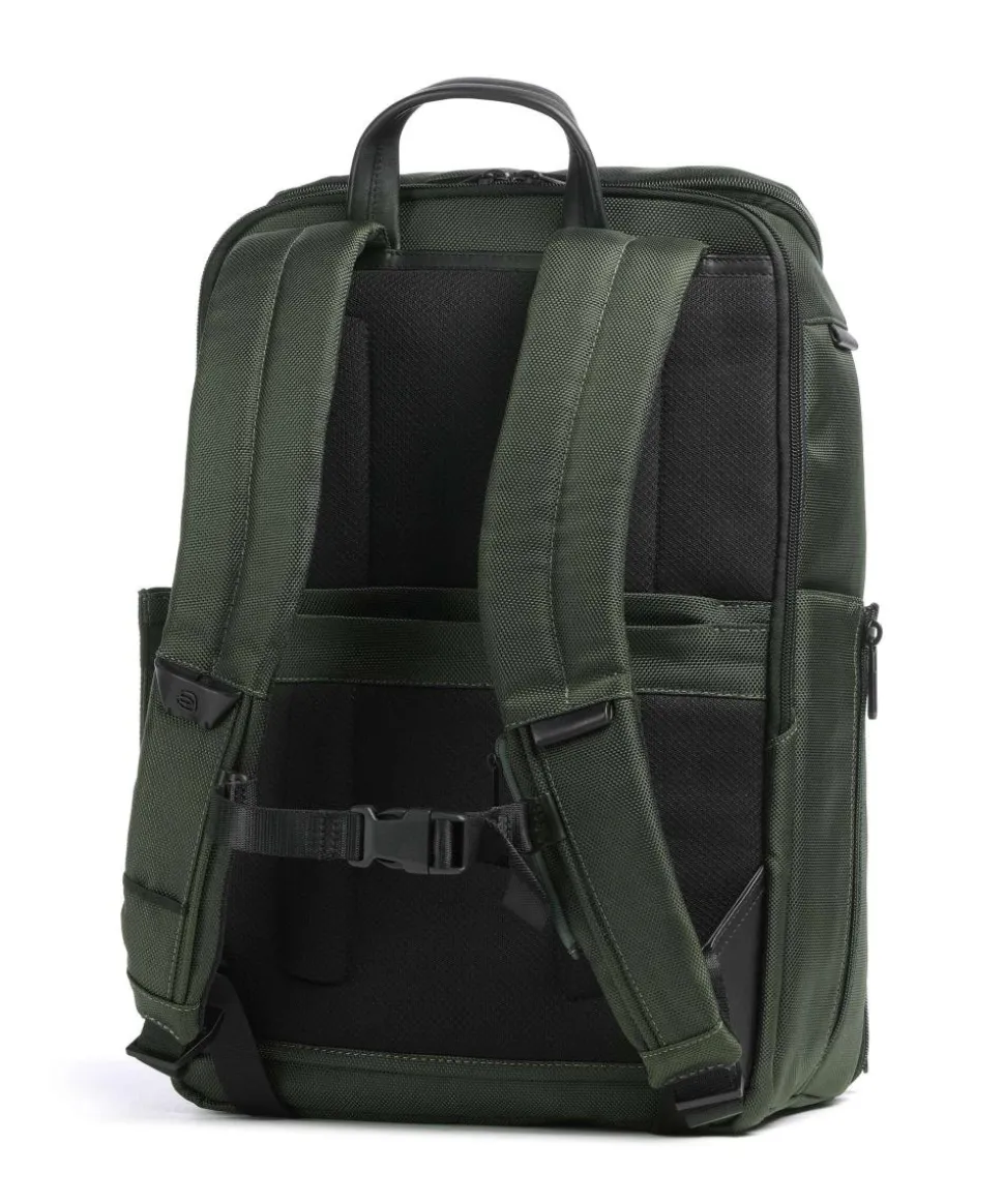 Brief Reiserucksack 15″ recyceltes Nylon dunkelgrün