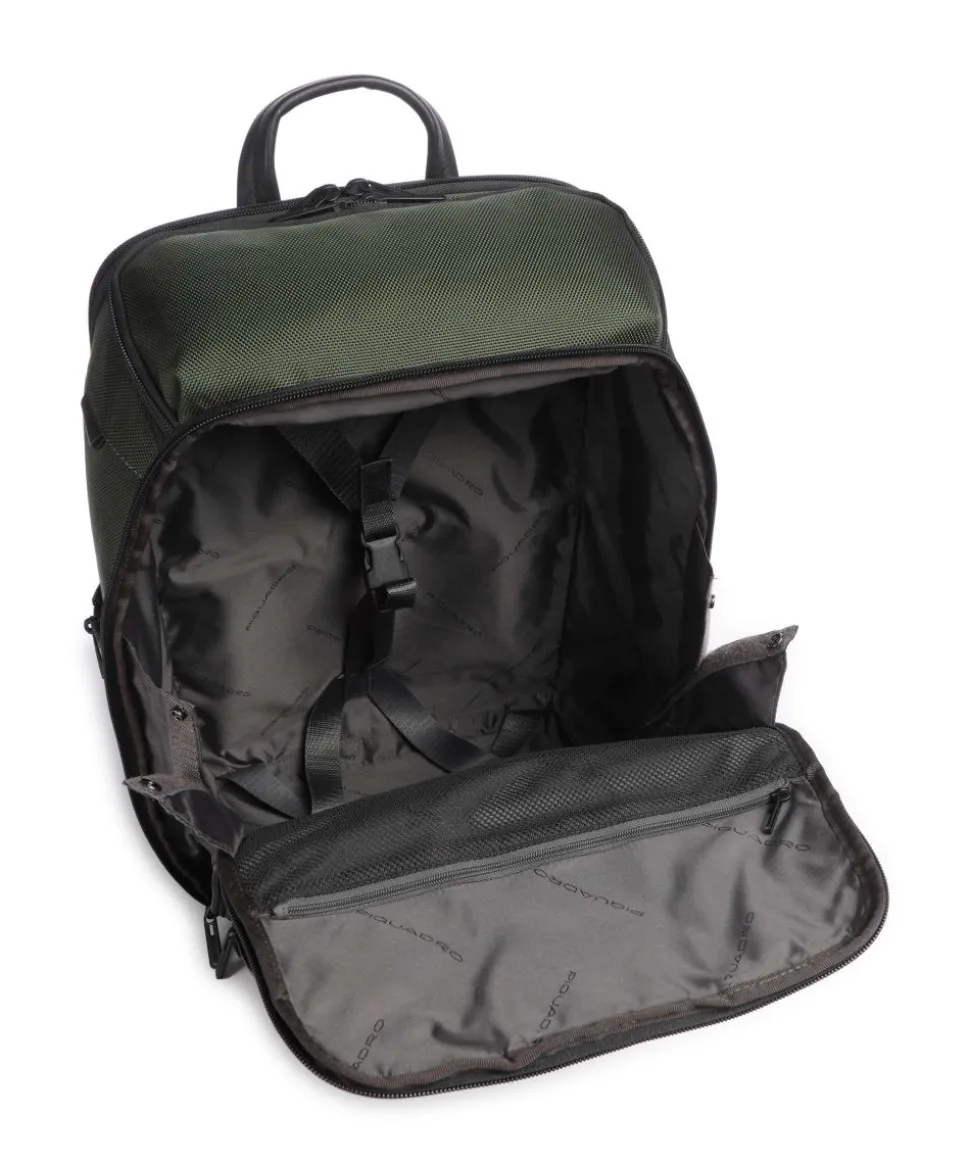 Brief Reiserucksack 15″ recyceltes Nylon dunkelgrün