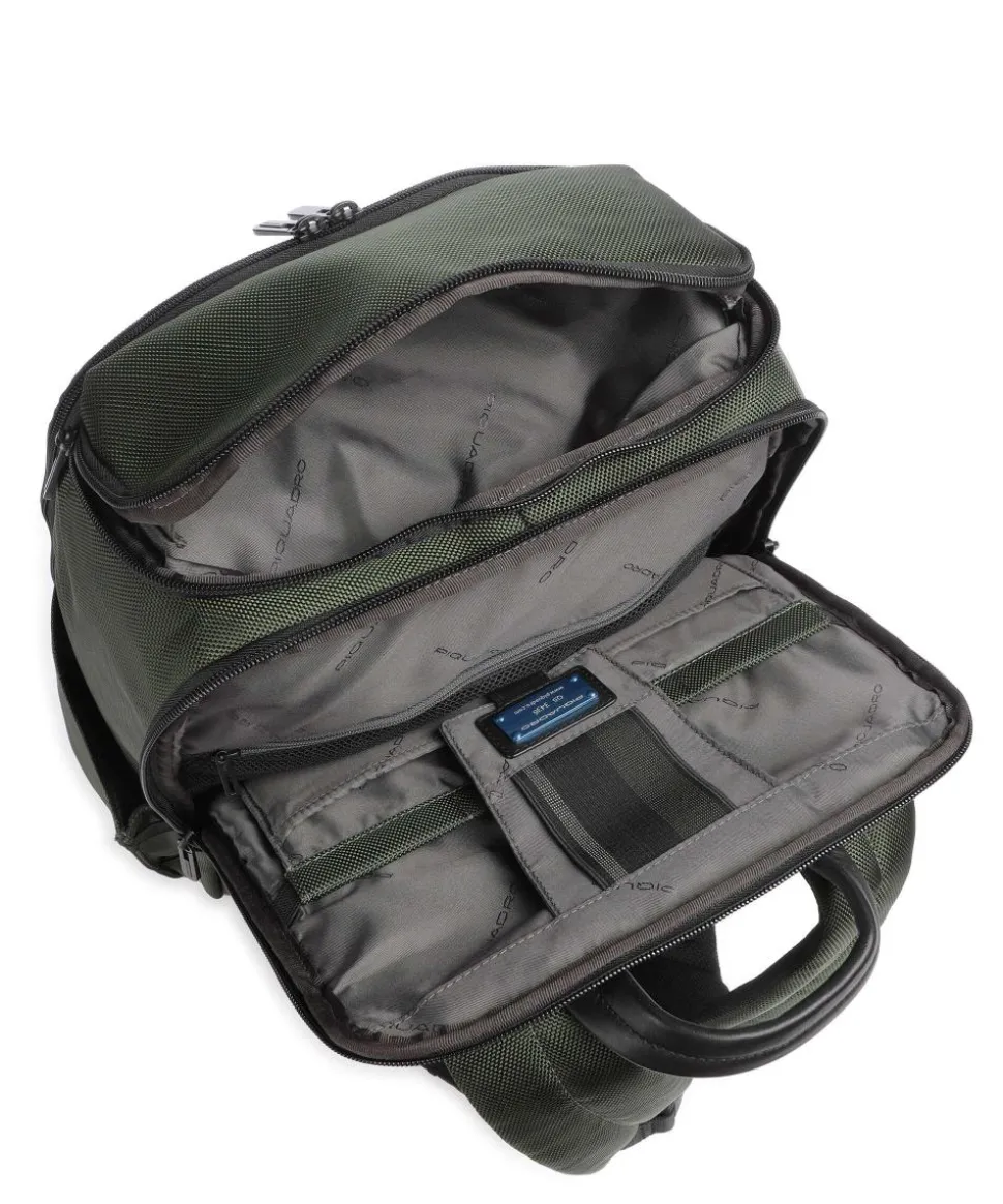 Brief Reiserucksack 15″ recyceltes Nylon dunkelgrün