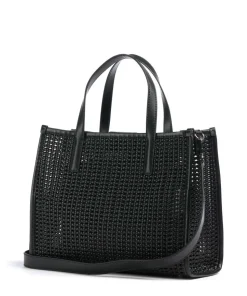 Brigitta Handtasche Lederimitat schwarz