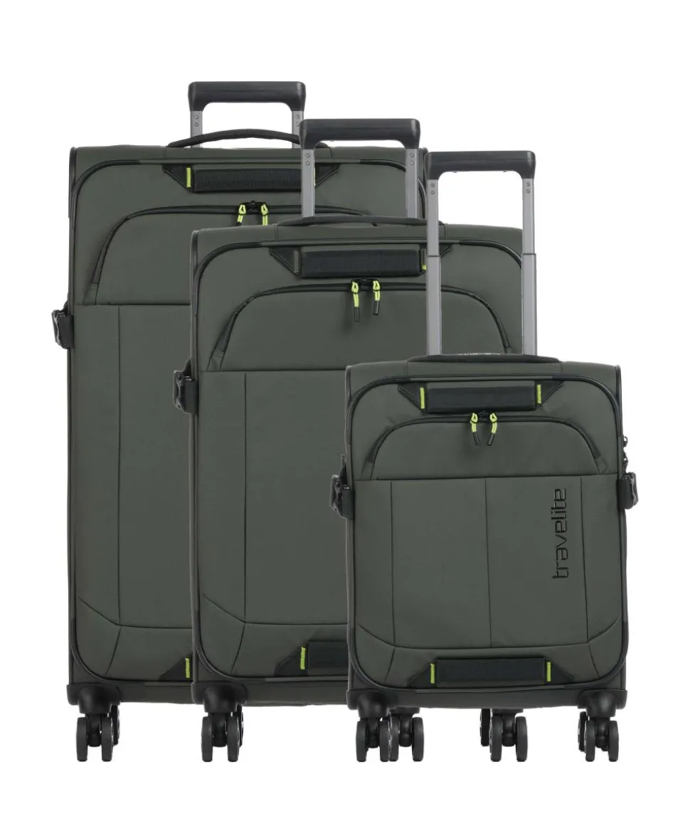 Briize 4-Rollen Trolley Set khaki 3-tlg.