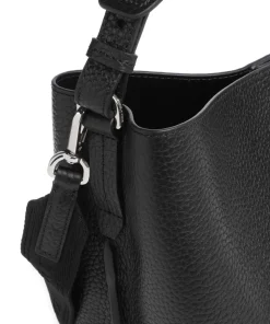 Brinja M Beuteltasche genarbtes Rindsleder schwarz