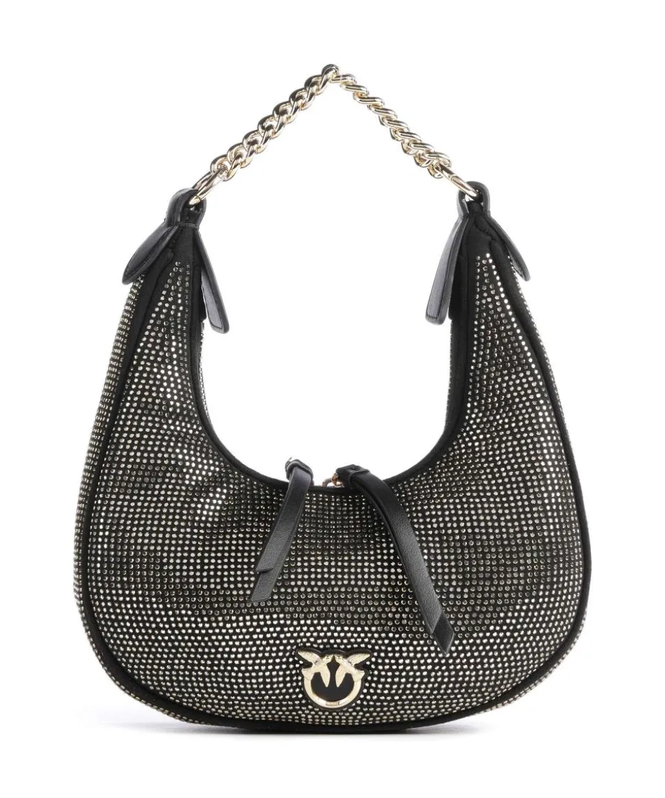 Brioche Mini Schultertasche Textil schwarz