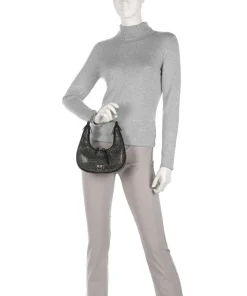 Brioche Mini Schultertasche Textil schwarz