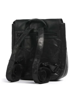 Bronco Alene Rucksack genarbtes Leder schwarz