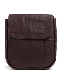 Bronco Alene Rucksack genarbtes Leder dunkelbraun