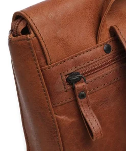 Bronco Alene Rucksack genarbtes Leder braun