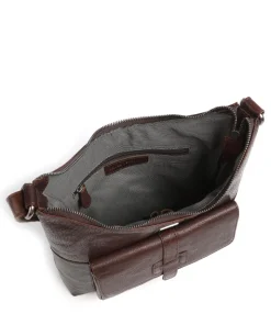 Bronco Beuteltasche Leder dunkelbraun