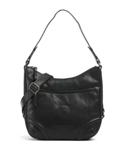 Bronco Candee Beuteltasche fein genarbtes Leder schwarz