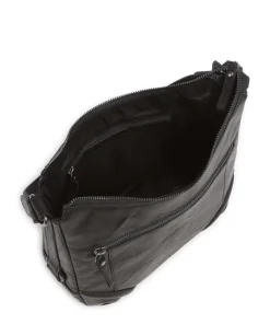 Bronco Candee Beuteltasche fein genarbtes Leder schwarz