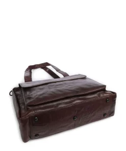 Bronco Ceciley Laptoptasche 15″ genarbtes Leder dunkelbraun