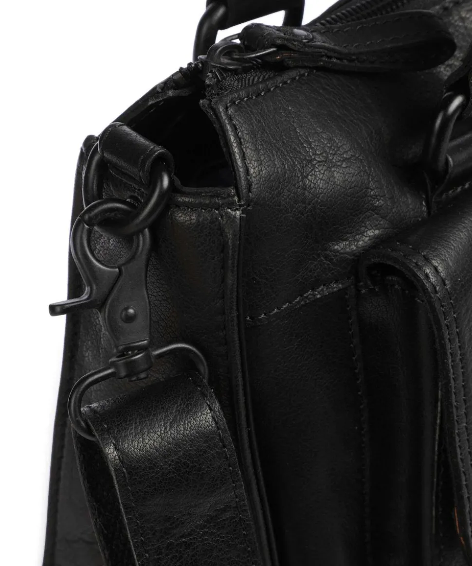 Bronco Ceciley Laptoptasche 15″ genarbtes Leder schwarz