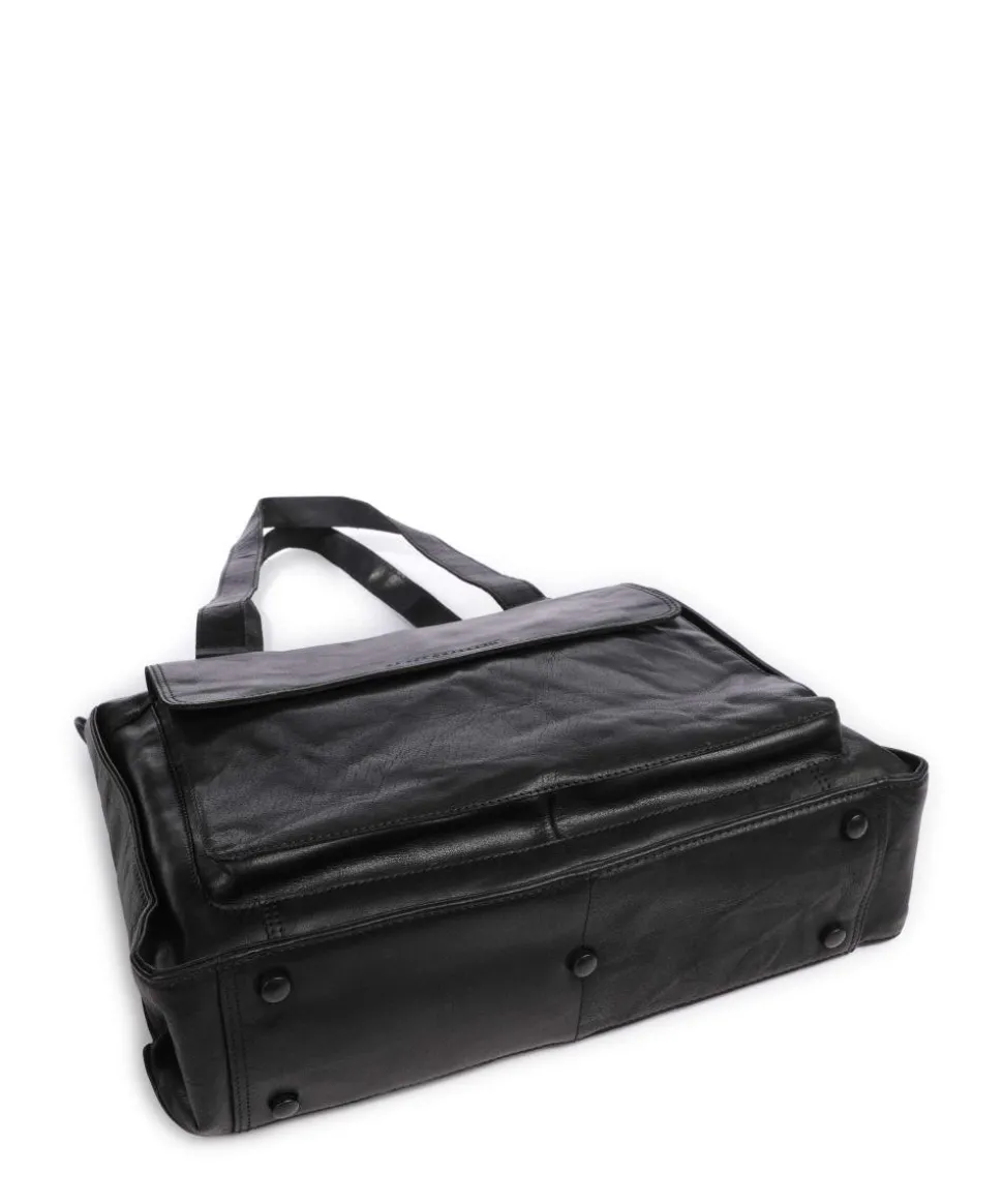 Bronco Ceciley Laptoptasche 15″ genarbtes Leder schwarz