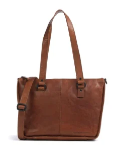 Bronco Danah Shopper 12″ genarbtes Leder braun