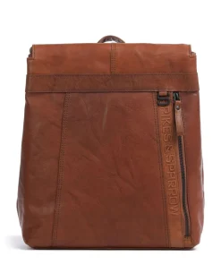 Bronco Darla Rucksack 13″ genarbtes Leder braun