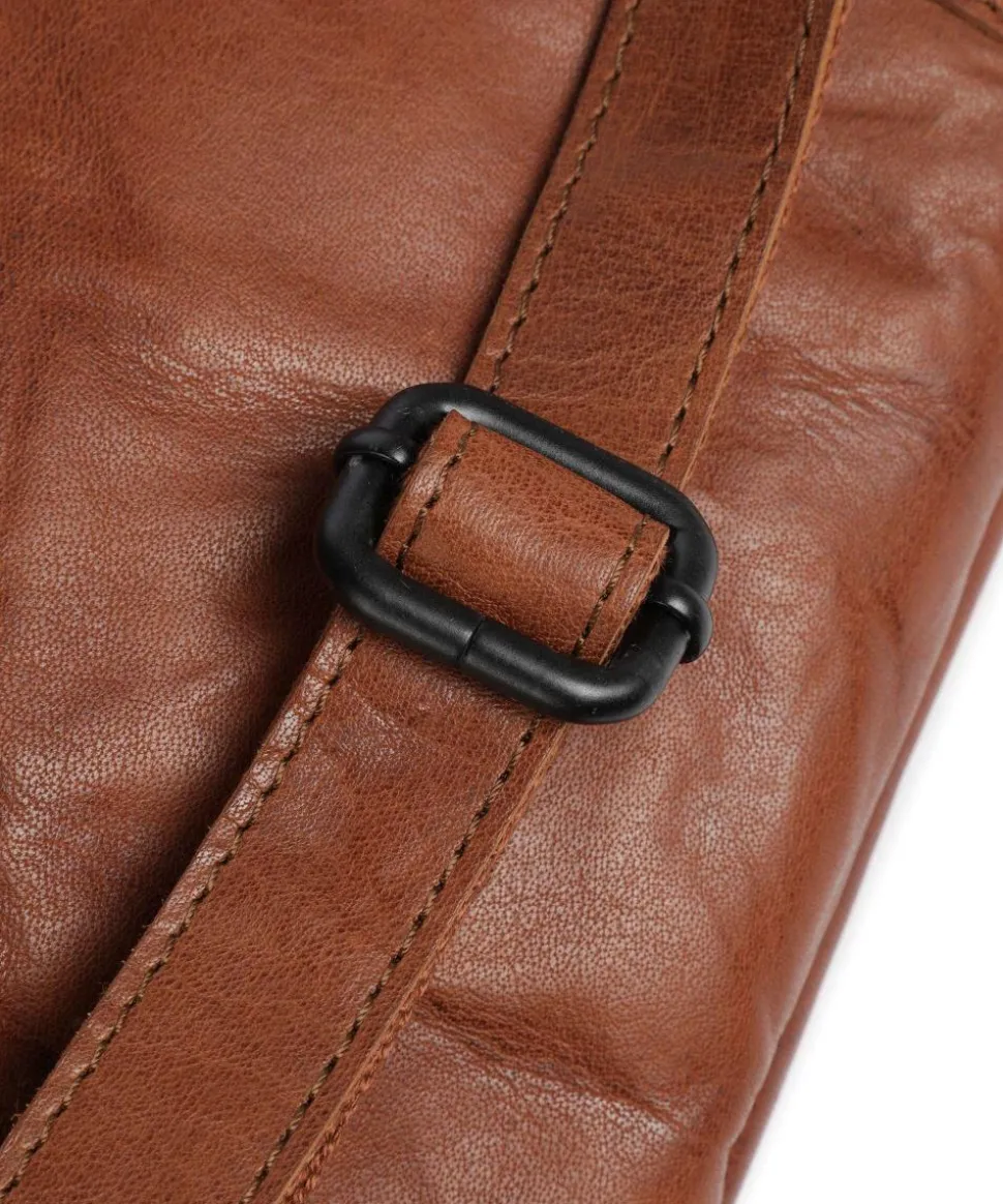 Bronco Darla Rucksack 13″ genarbtes Leder braun