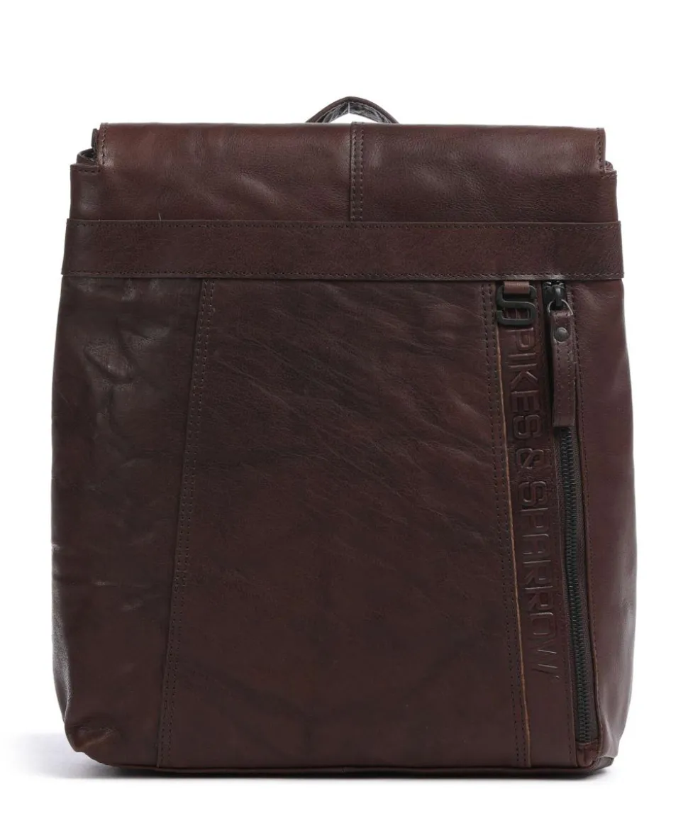 Bronco Darla Rucksack 13″ genarbtes Leder braun