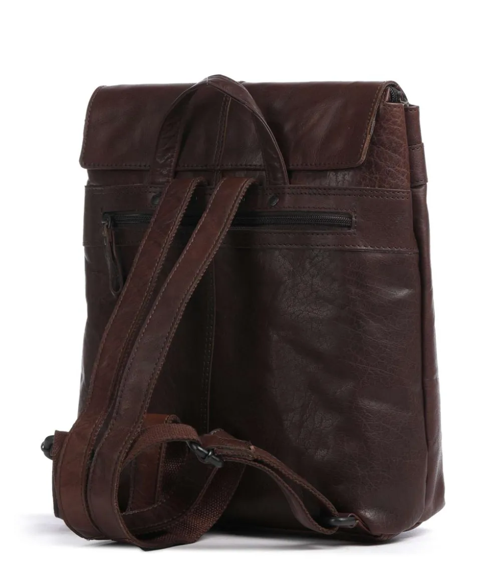 Bronco Darla Rucksack 13″ genarbtes Leder braun
