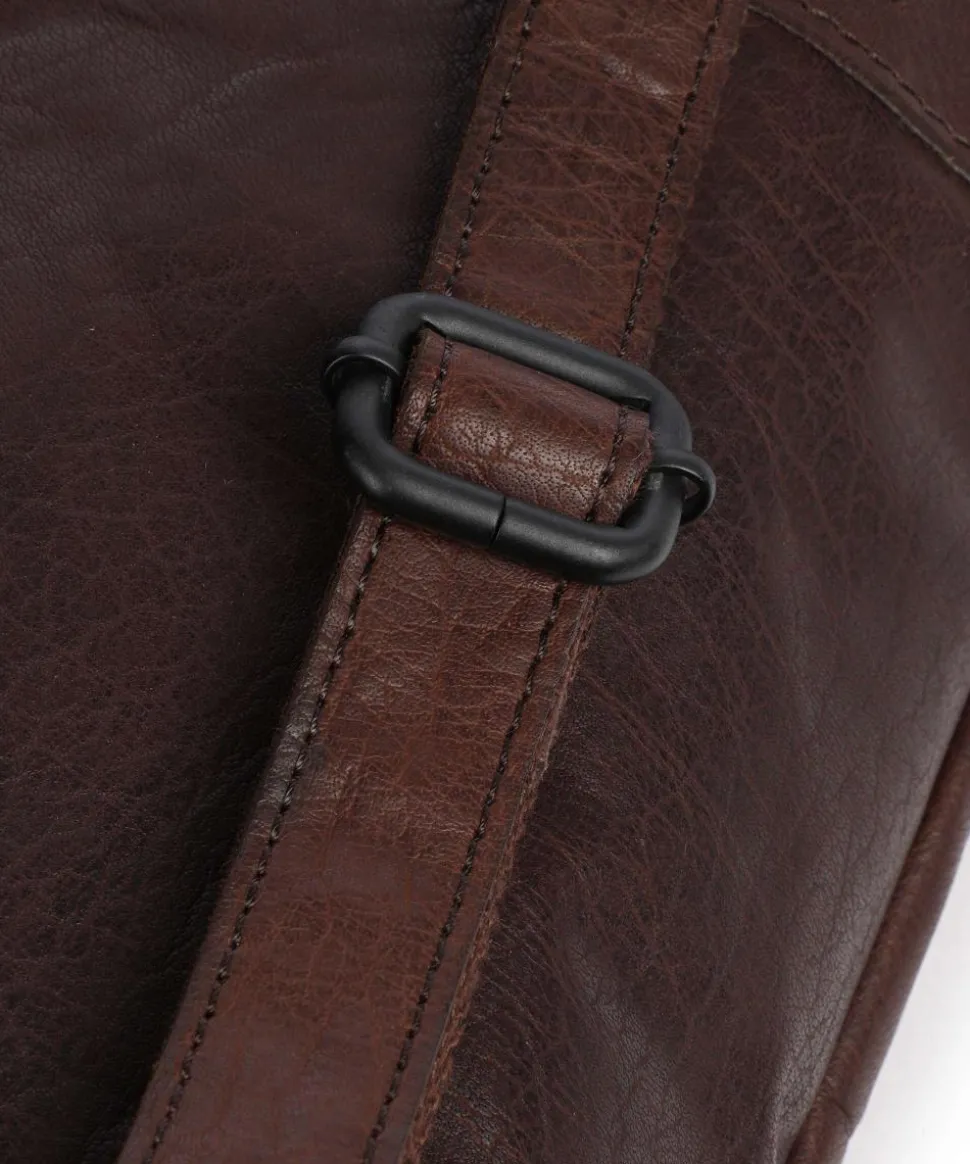 Bronco Darla Rucksack 13″ genarbtes Leder braun