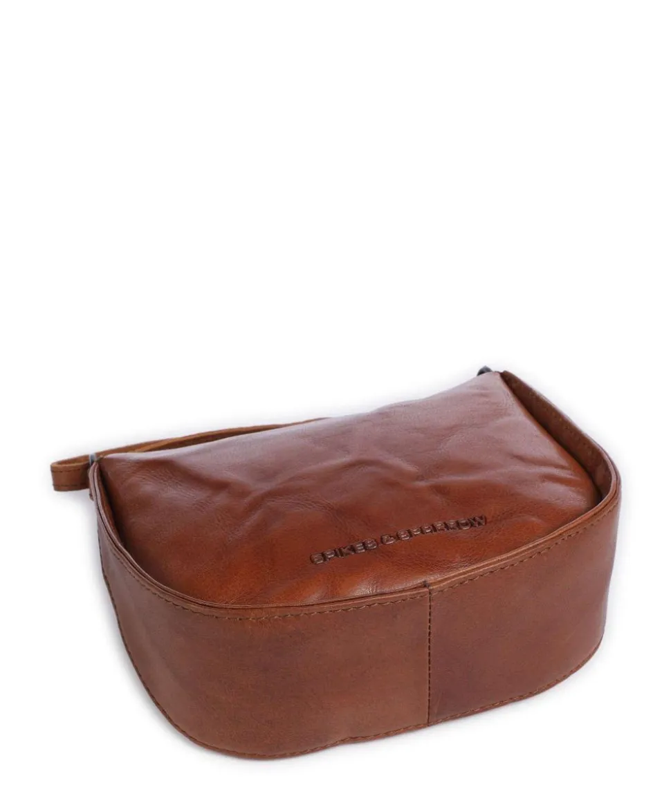 Bronco Emilie Umhängetasche genarbtes Leder braun