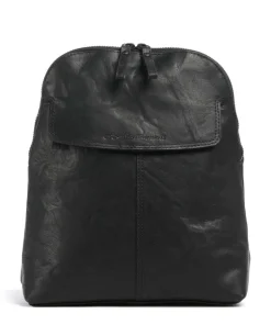 Bronco Jessicca Rucksack fein genarbtes Leder schwarz