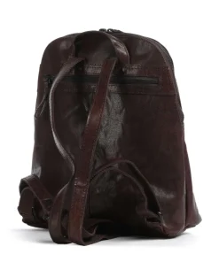 Bronco Jessicca Rucksack fein genarbtes Leder dunkelbraun